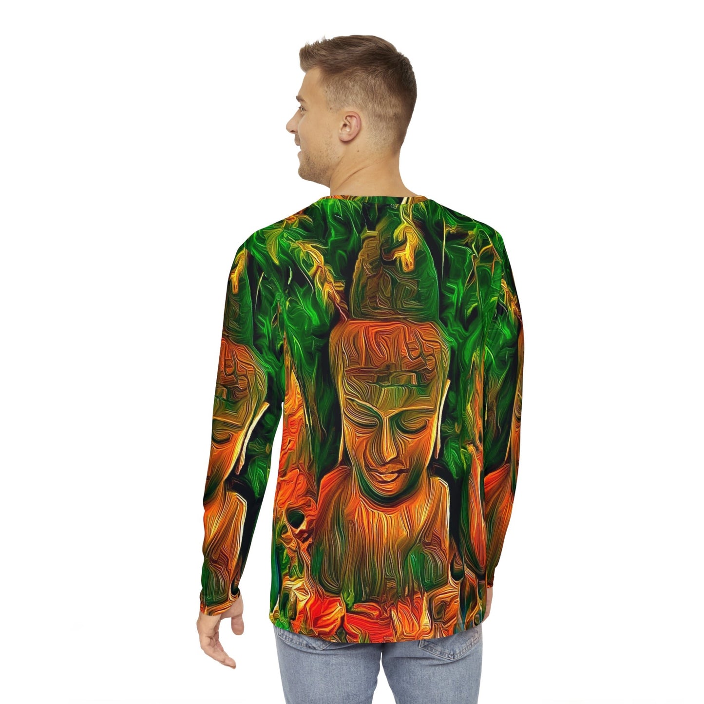 Buddha Mind Men's Long Sleeve Shirt - Christina Litman Gallery