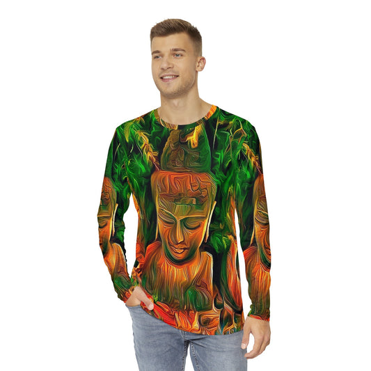 Buddha Mind Men's Long Sleeve Shirt - Christina Litman Gallery