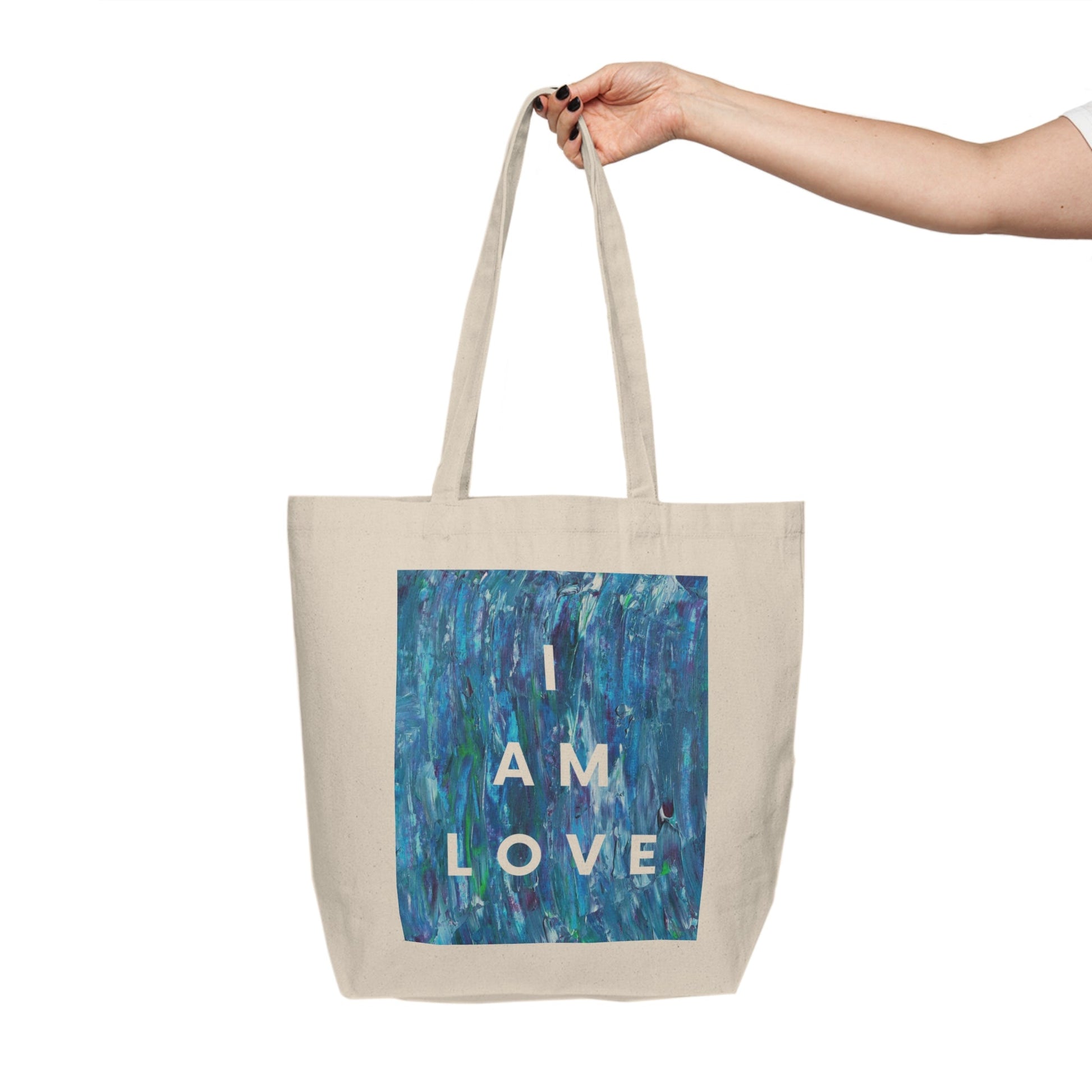 I Am Love Canvas Shopping Tote - Christina Litman Gallery