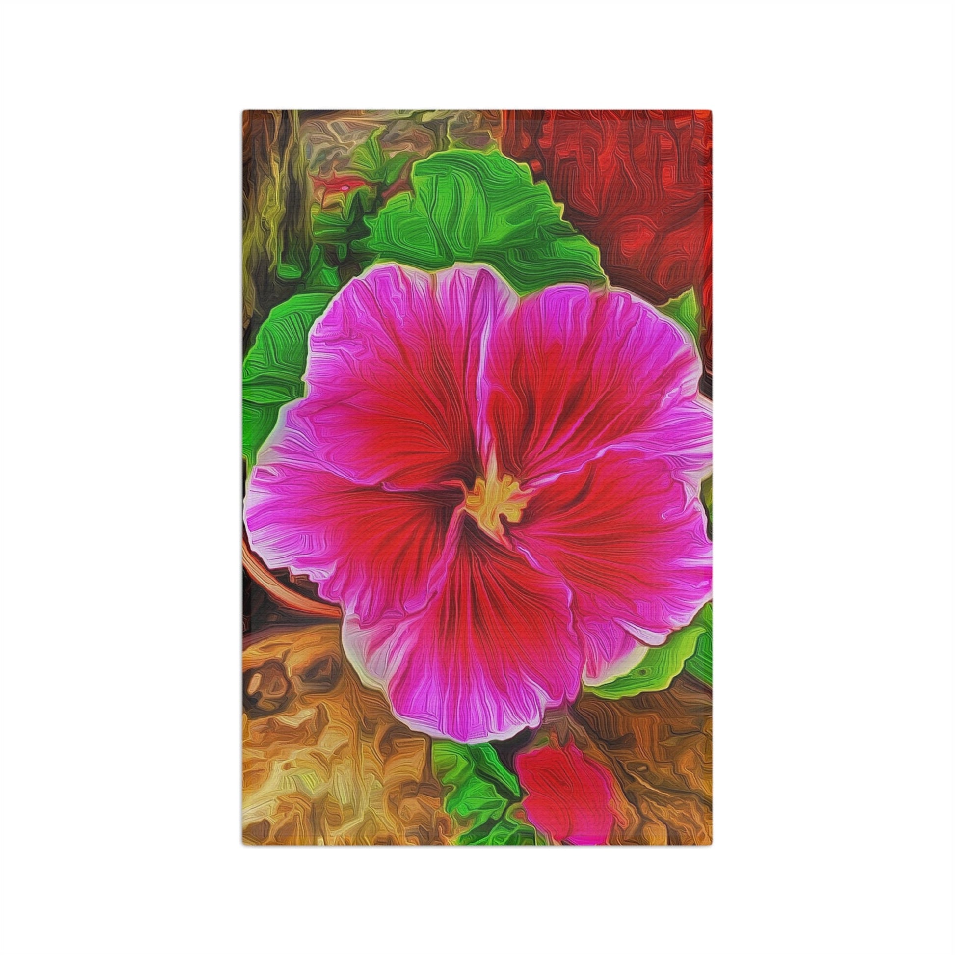 Pink Hibiscus Soft Tea Towel - Christina Litman Gallery