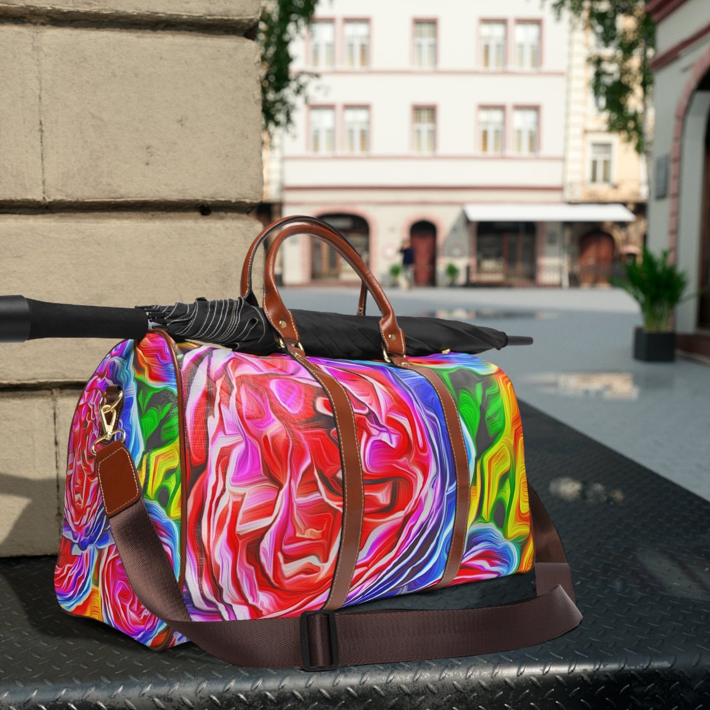 Spanish Rose Waterproof Travel Bag - Christina Litman Gallery