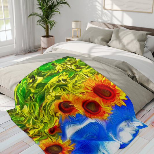 Sunflower Bliss Arctic Fleece Blanket - Christina Litman Gallery