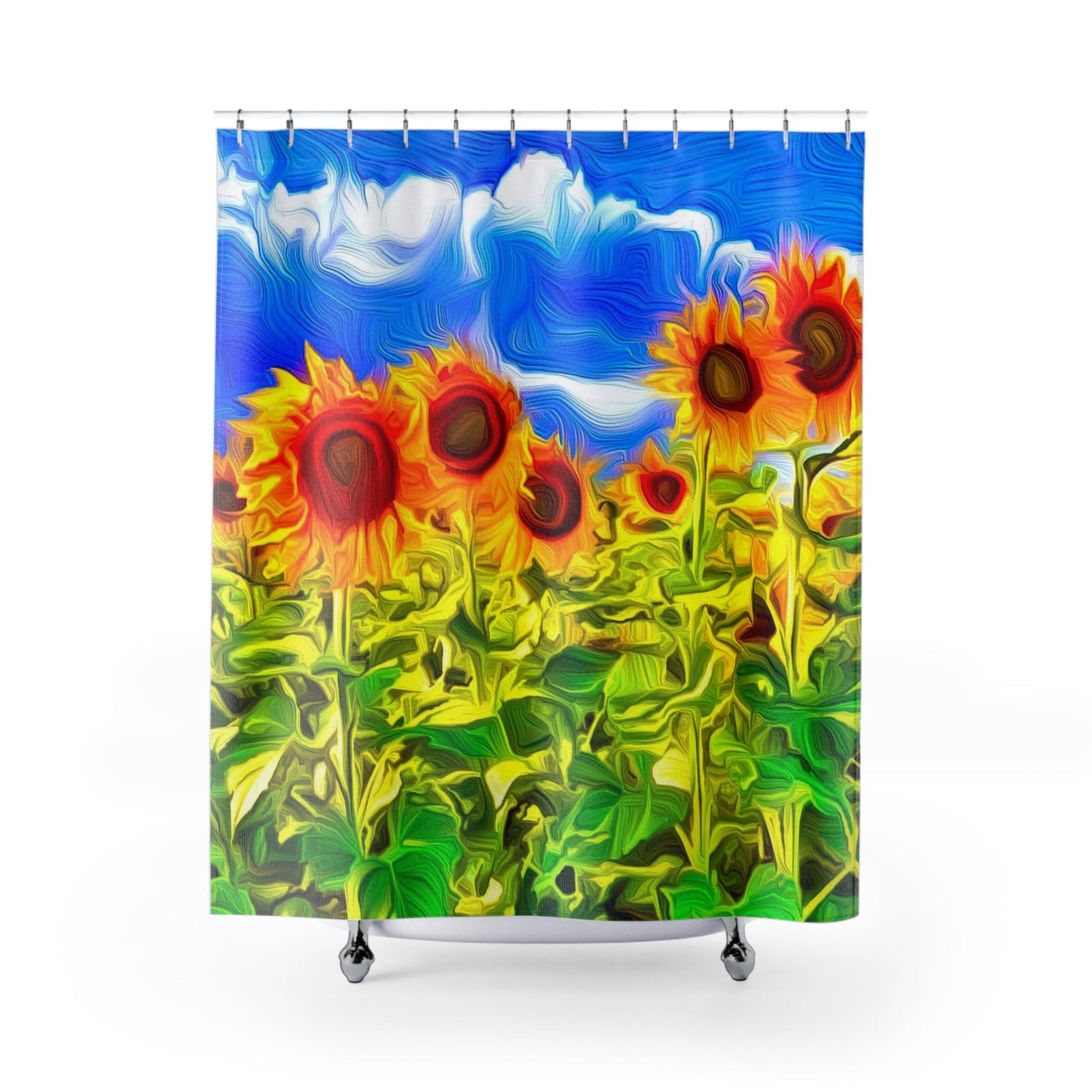 Sunflower Bliss Shower Curtains - Christina Litman Gallery